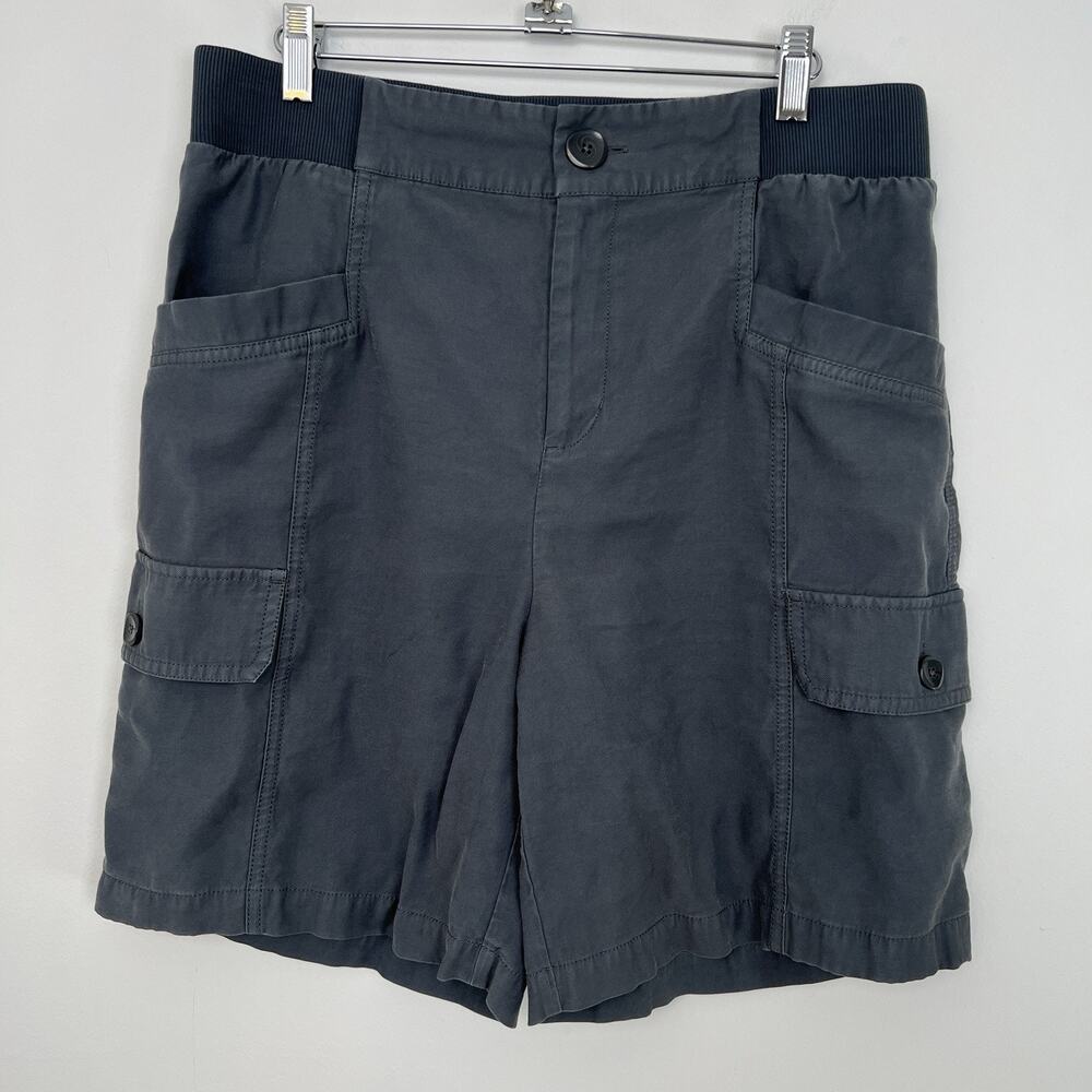 Soft Surroundings Shortsโ Womens Size M Gray Stretch Cargo Casual